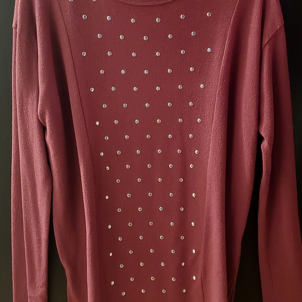 Long sleeve studded shirt
